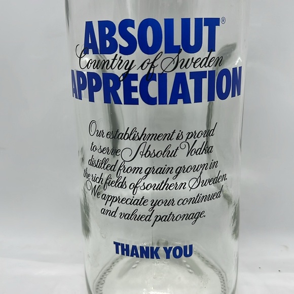 Absolut Vodka Appreciation Clear Glass Tip Jar Preowned - Picture 2 of 8